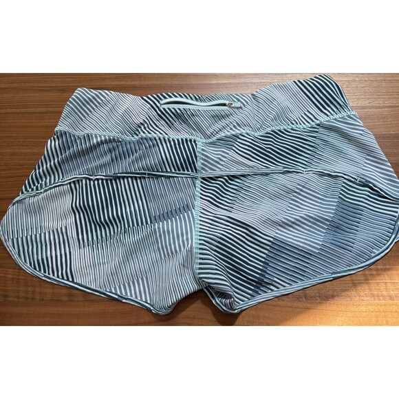 Smartwool Womens M Active Lined Shorts Bleached Aqua Mountain Plaid Running Gym‎ - Picture 6 of 10